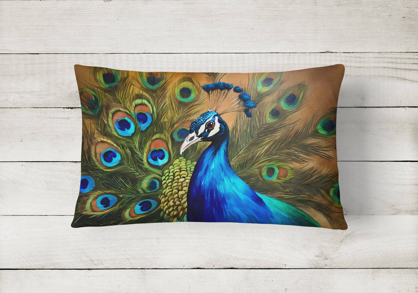 Peacock Throw Pillow DAC3255PW1216