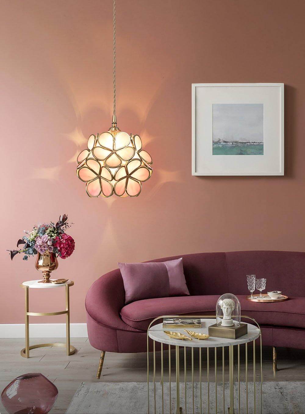 Glass Petal Pendant Light
