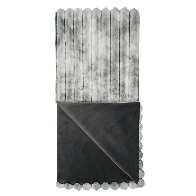 Summit Handcrafted Grey Throw Blanket