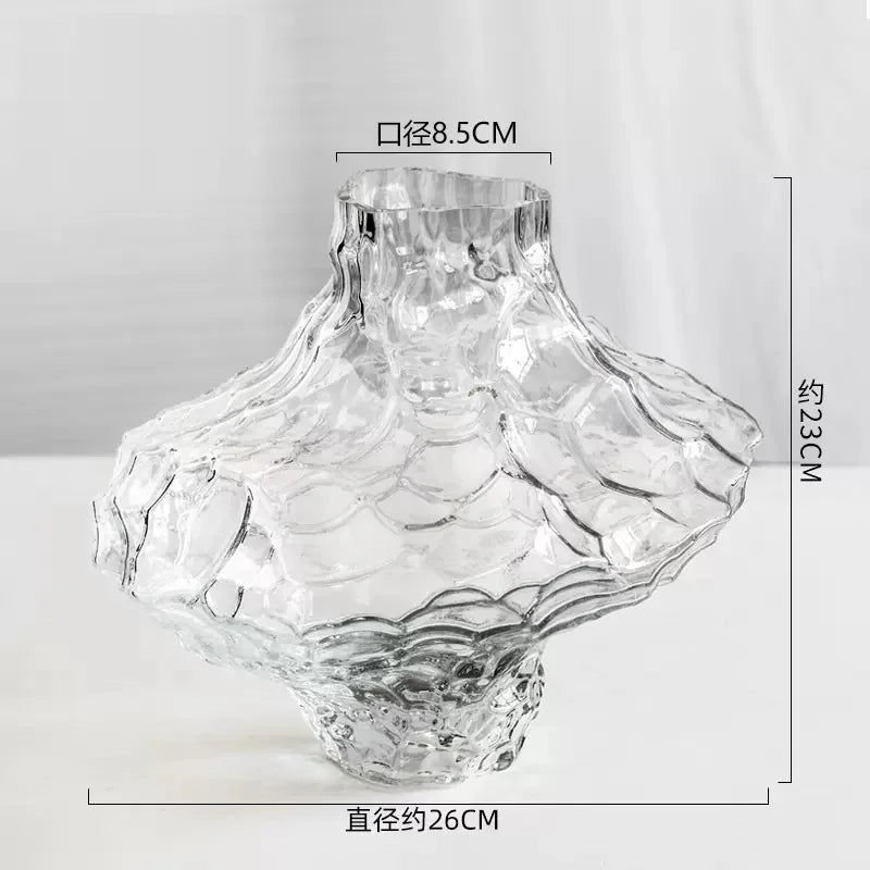 DecorBites™ Nordic Frosting Glass Vase - Modern Home Decor