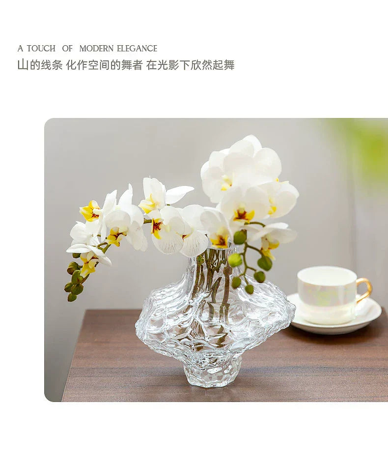 DecorBites™ Nordic Frosting Glass Vase - Modern Home Decor